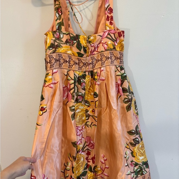 Y2K Spring Beaded Floral Embroidered Halter Midi Dress Coquette Girl - XS Small - Picture 8 of 13